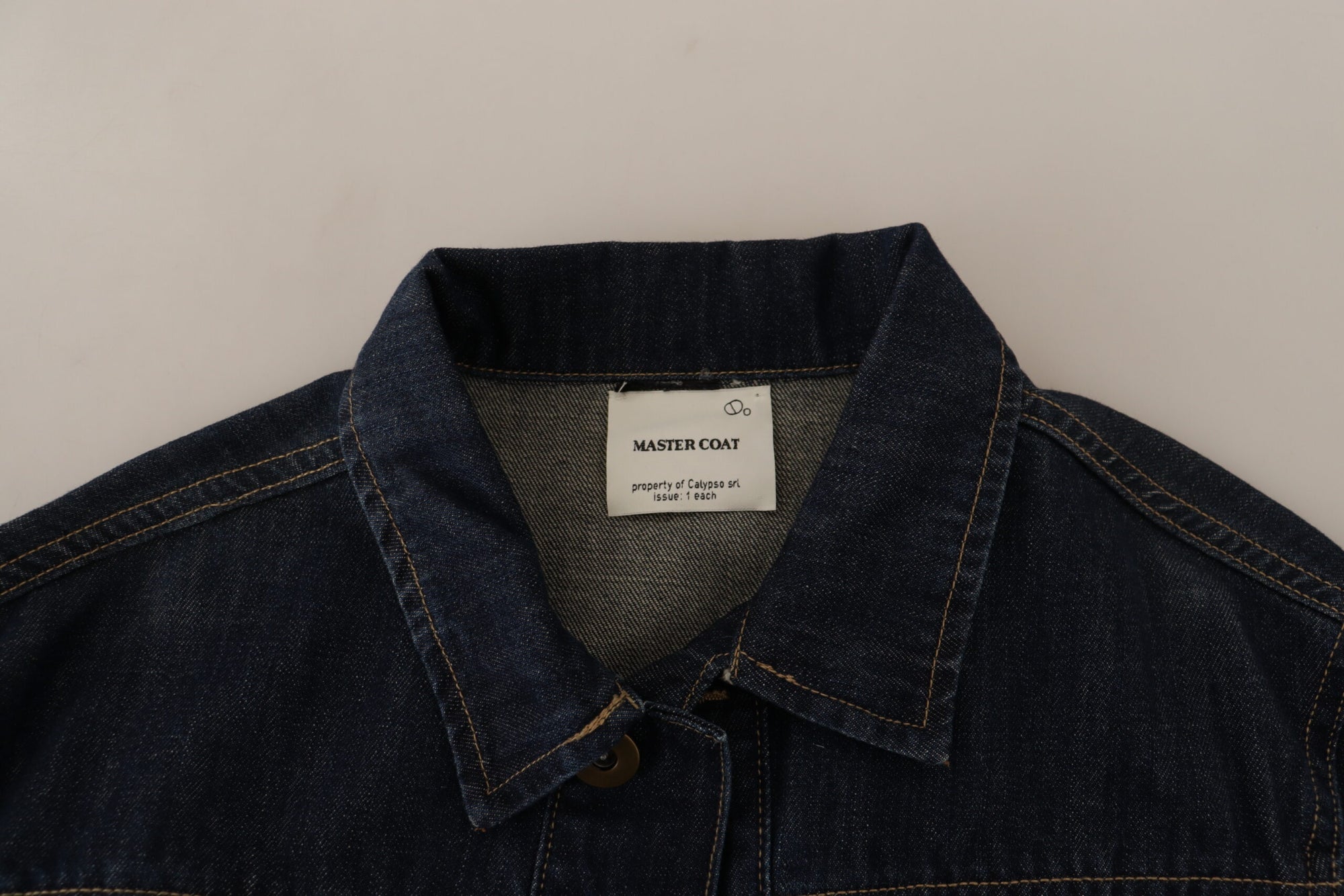 Master Coat Dark Blue Button Down Long Sleeves Denim Jacket