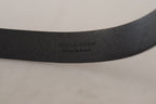 Dolce & Gabbana Black Calf Leather Classic Logo Metal Buckle Belt - Maison Luxe