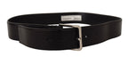 Dolce & Gabbana Black Calf Leather Logo Engraved Metal Buckle Belt - Maison Luxe