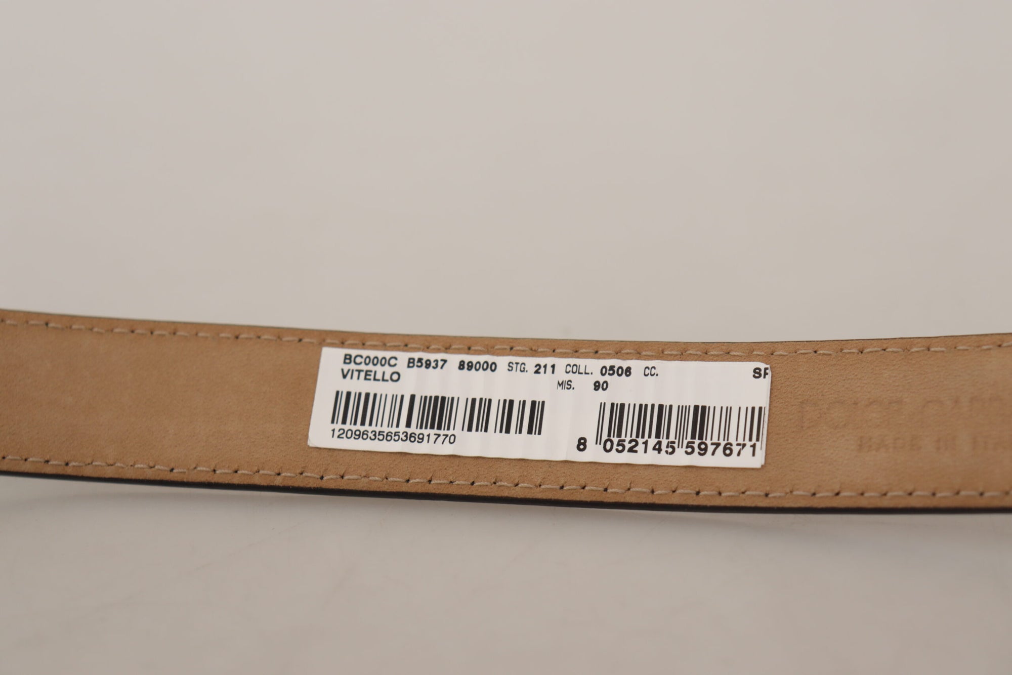 Dolce & Gabbana Black Calf Leather Logo Engraved Metal Buckle Belt - Maison Luxe