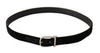 Dolce & Gabbana Black Casual Velvet Silver Tone Metal Buckle Belt - Maison Luxe