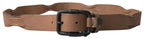 Ermanno Scervino Brown Leather Metal Buckle Waist Men Belt - Maison Luxe