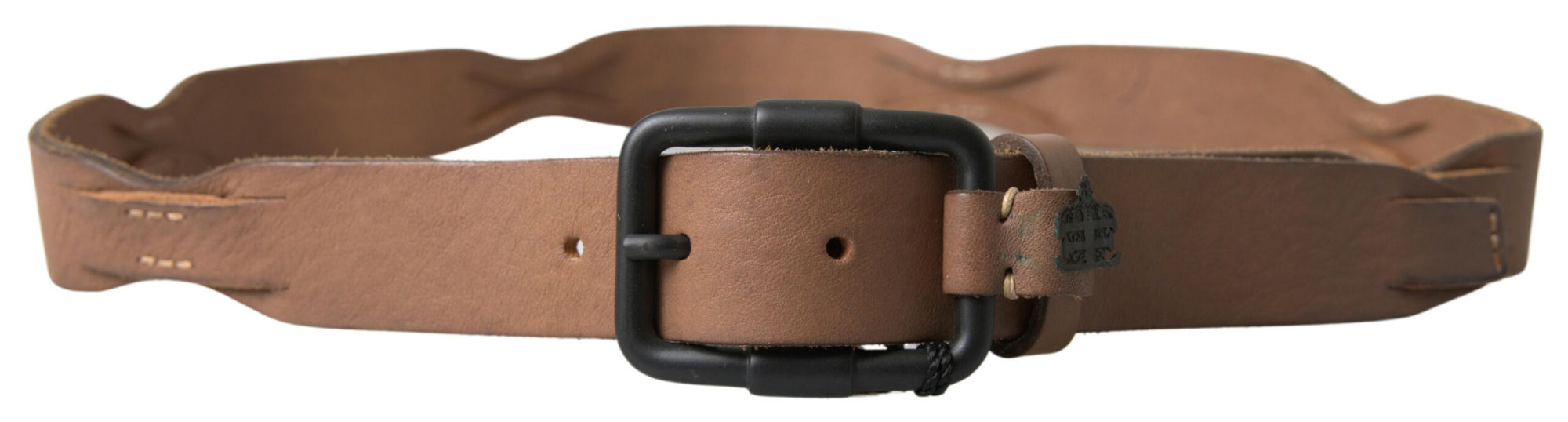 Ermanno Scervino Brown Leather Metal Buckle Waist Men Belt - Maison Luxe