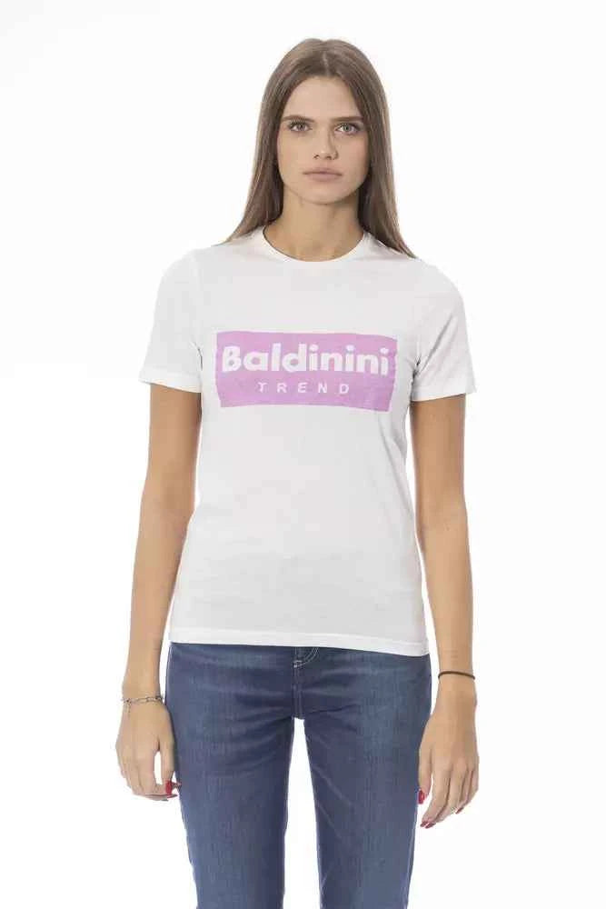 Baldinini Trend White Cotton T-Shirt