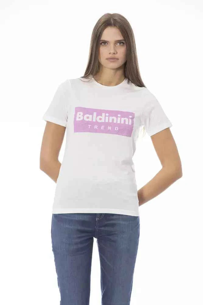 Baldinini Trend White Cotton T-Shirt