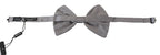 Dolce & Gabbana Bow Tie Men Silver Gray Silk Adjustable Neck Papillon - Maison Luxe