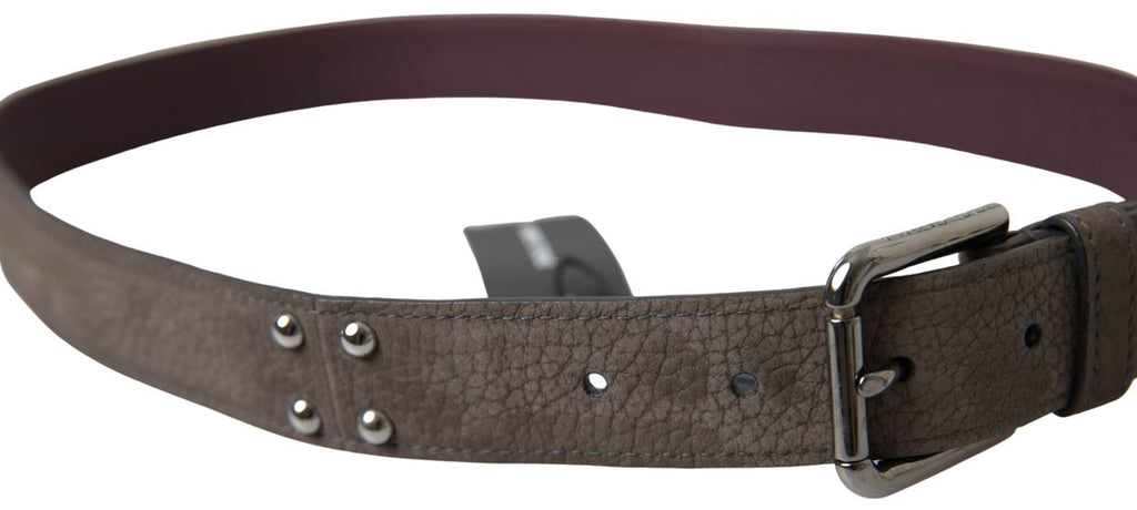 Dolce & Gabbana Brown Leather Metal Buckle Men Cintura Belt - Maison Luxe