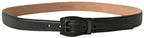 Ermanno Scervino Black Leather Metal Buckle Cintura Belt - Maison Luxe