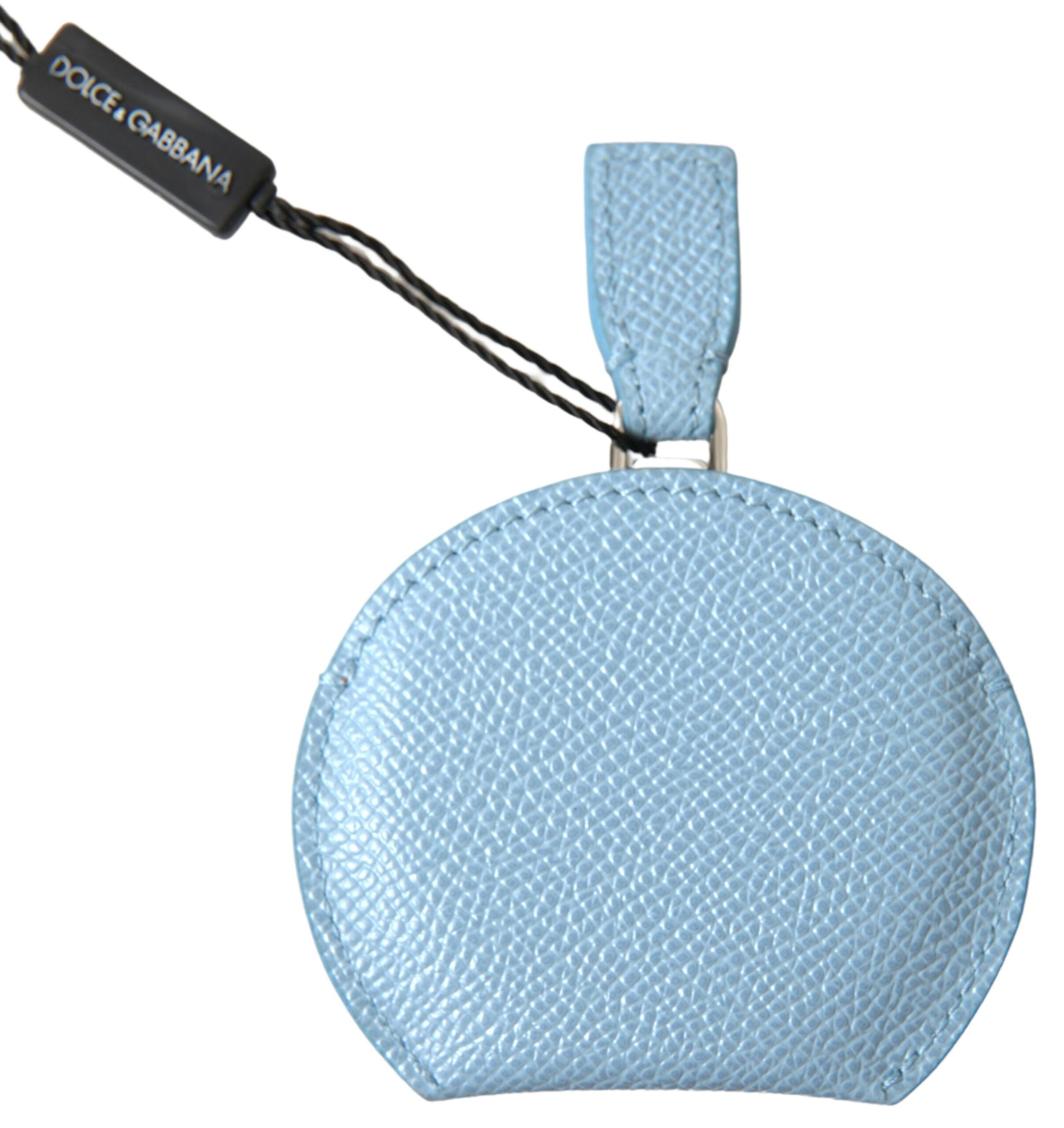 Dolce & Gabbana Light Blue Calfskin Leather Mirror Holder - Maison Luxe