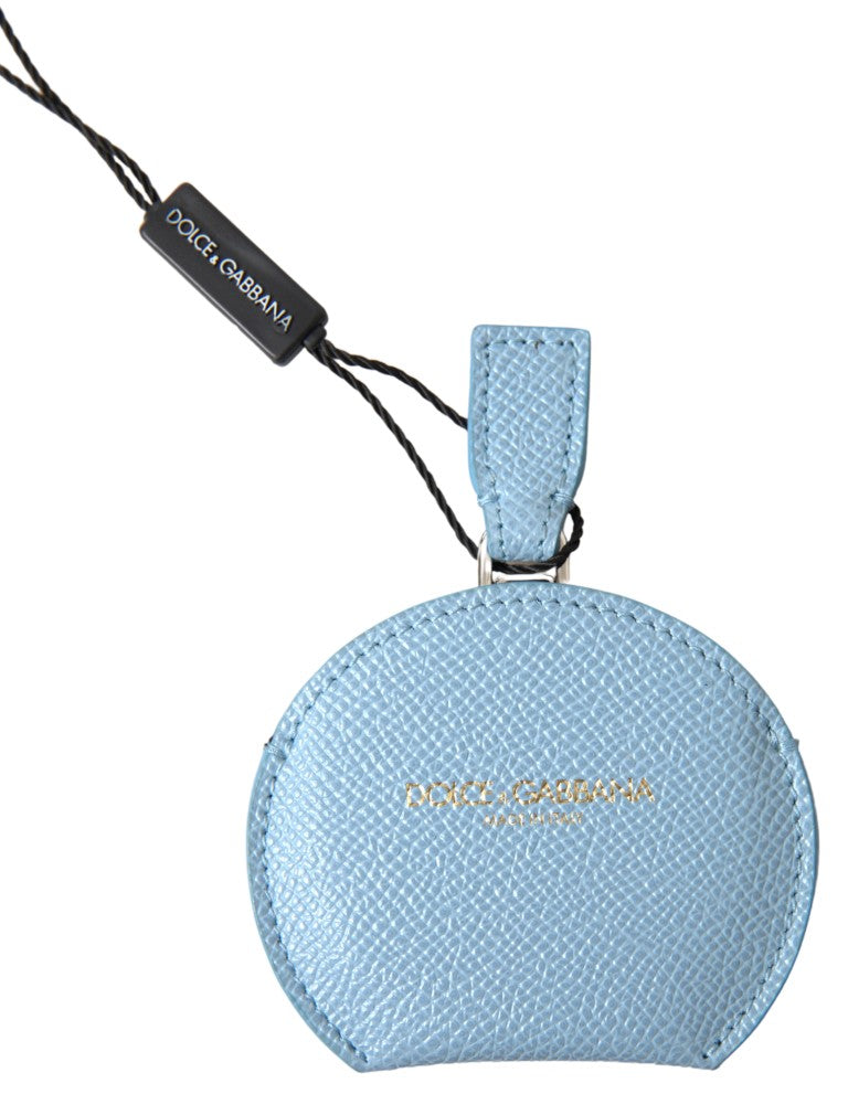 Dolce & Gabbana Light Blue Calfskin Leather Mirror Holder - Maison Luxe