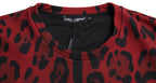 Dolce & Gabbana Red Leopard Cotton Sleeveless Tank T-shirt