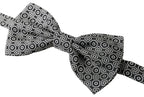 Dolce & Gabbana Black White Pattern Adjustable Neck Papillon Bow Tie - Maison Luxe