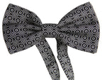 Dolce & Gabbana Black White Pattern Adjustable Neck Papillon Bow Tie - Maison Luxe