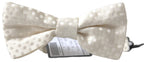 Dolce & Gabbana Ivory Fantasy Pattern Adjustable Neck Papillon Bow Tie - Maison Luxe
