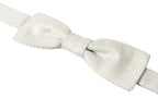 Dolce & Gabbana Ivory Silk Adjustable Neck Papillon Men Bow Tie - Maison Luxe