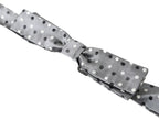 Dolce & Gabbana Gray Polka Dot Silk Adjustable Men Neck Papillon Bow Tie - Maison Luxe