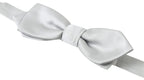 Dolce & Gabbana Gray Silk Adjustable Men Neck Papillon Bow Tie - Maison Luxe