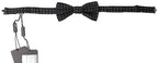 Dolce & Gabbana Black Polka Dot Silk Adjustable Men Neck Papillon Bow Tie - Maison Luxe