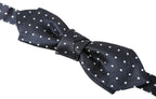 Dolce & Gabbana Blue Polka Dot Silk Adjustable Men Neck Papillon Bow Tie - Maison Luxe
