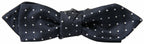 Dolce & Gabbana Blue Polka Dot Silk Adjustable Men Neck Papillon Bow Tie - Maison Luxe
