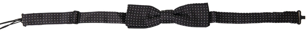 Dolce & Gabbana Black Polka Dot Silk Adjustable Men Neck Papillon Bow Tie - Maison Luxe