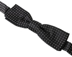 Dolce & Gabbana Black Polka Dot Silk Adjustable Men Neck Papillon Bow Tie - Maison Luxe
