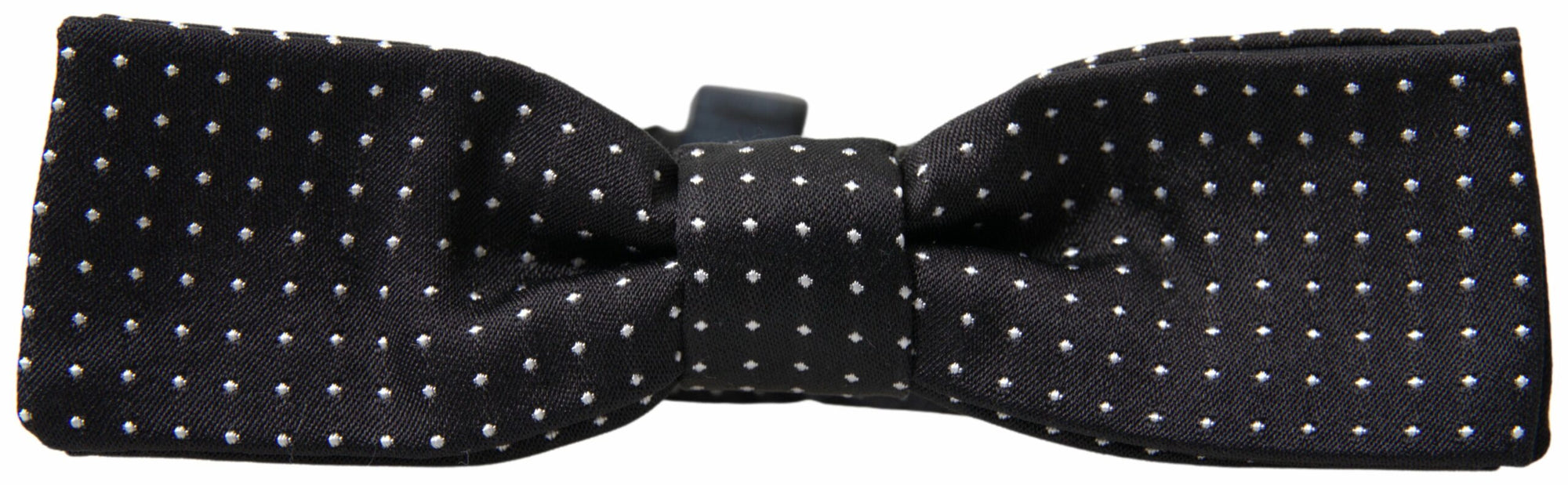 Dolce & Gabbana Black Polka Dot Silk Adjustable Men Neck Papillon Bow Tie - Maison Luxe