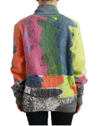 Dolce & Gabbana Multicolor Mohair Turtleneck Pullover Sweater