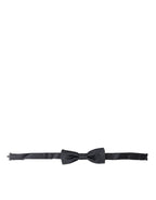 Dolce & Gabbana Dark Gray Silk Adjustable Neck Men Papillon Bow Tie - Maison Luxe