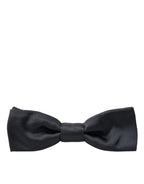 Dolce & Gabbana Dark Gray Silk Adjustable Neck Men Papillon Bow Tie - Maison Luxe