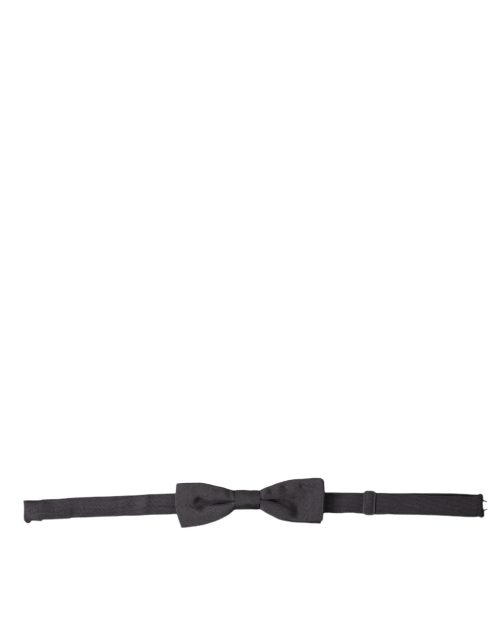 Dolce & Gabbana Dark Gray Silk Adjustable Neck Men Papillon Bow Tie - Maison Luxe