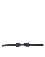 Dolce & Gabbana Dark Gray Silk Adjustable Neck Men Papillon Bow Tie - Maison Luxe