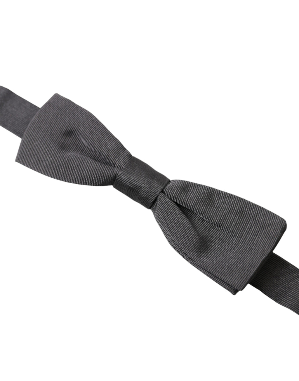 Dolce & Gabbana Dark Gray Silk Adjustable Neck Men Papillon Bow Tie - Maison Luxe