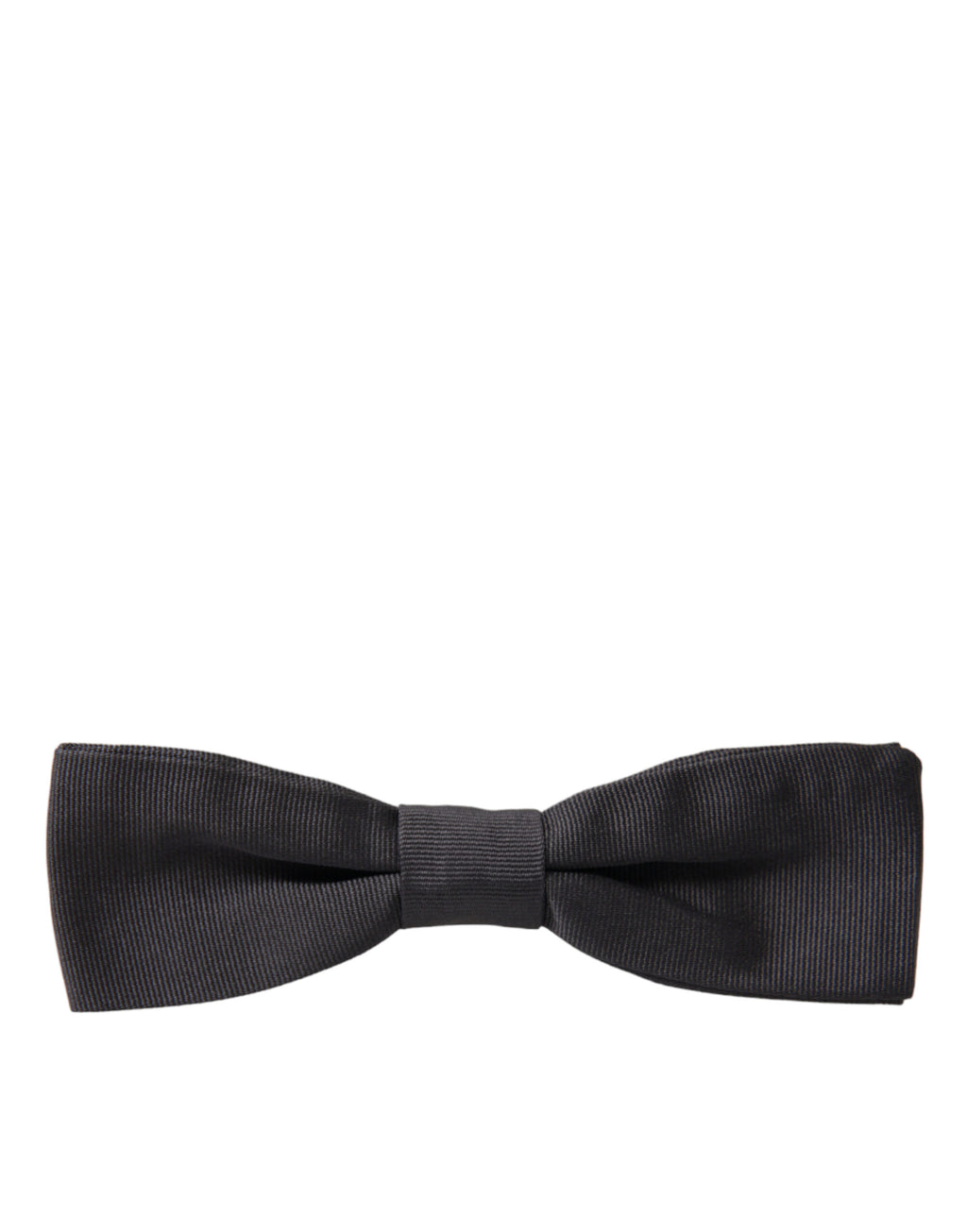 Dolce & Gabbana Dark Gray Silk Adjustable Neck Men Papillon Bow Tie - Maison Luxe