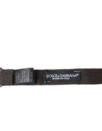 Dolce & Gabbana Brown Polyester Silk Adjustable Neck Men Papillon Bow Tie - Maison Luxe