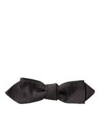 Dolce & Gabbana Brown Polyester Silk Adjustable Neck Men Papillon Bow Tie - Maison Luxe