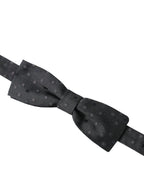 Dolce & Gabbana Gray Polka Dot Silk Adjustable Neck Men Papillon Bow Tie - Maison Luxe