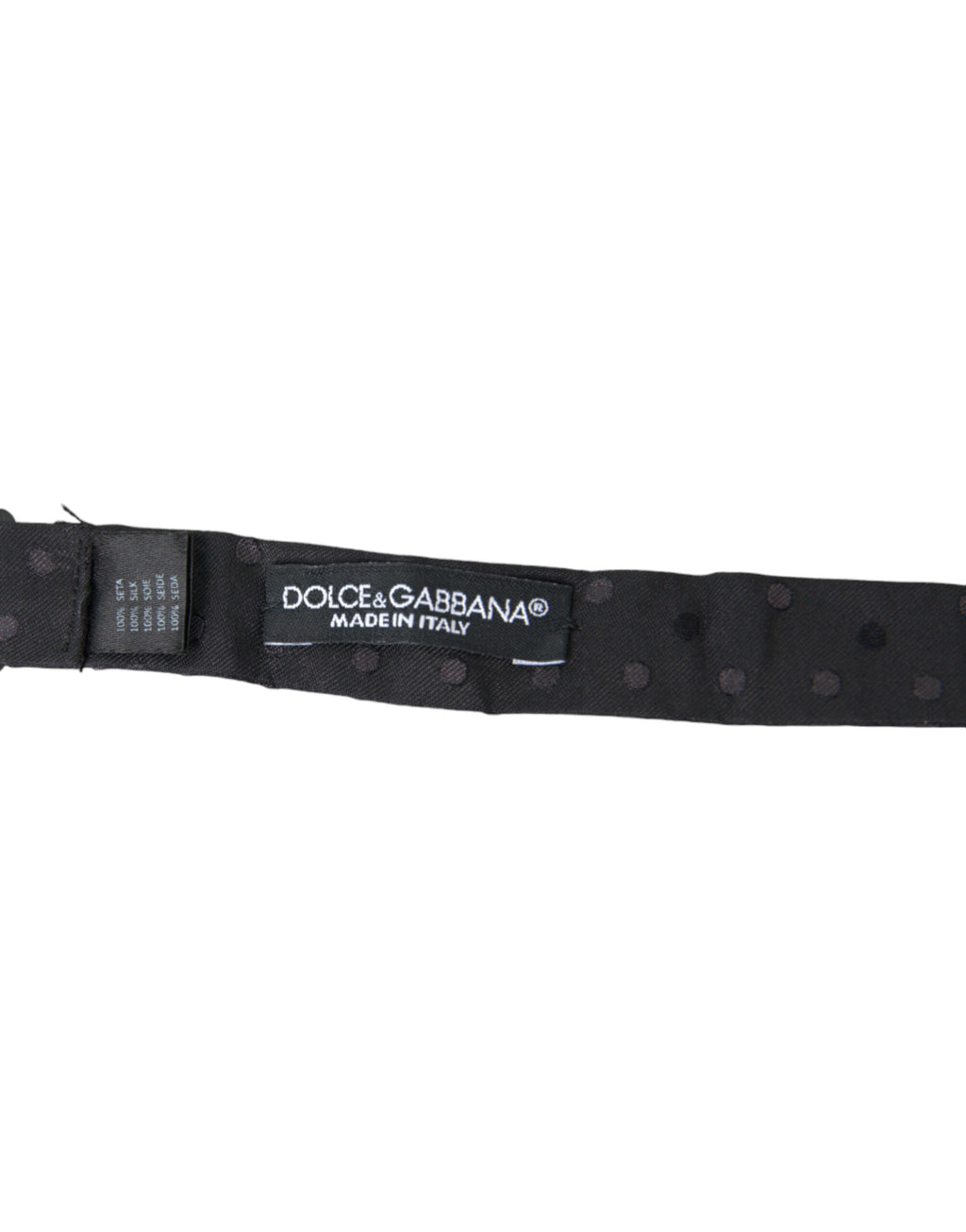 Dolce & Gabbana Gray Polka Dot Silk Adjustable Neck Men Papillon Bow Tie - Maison Luxe