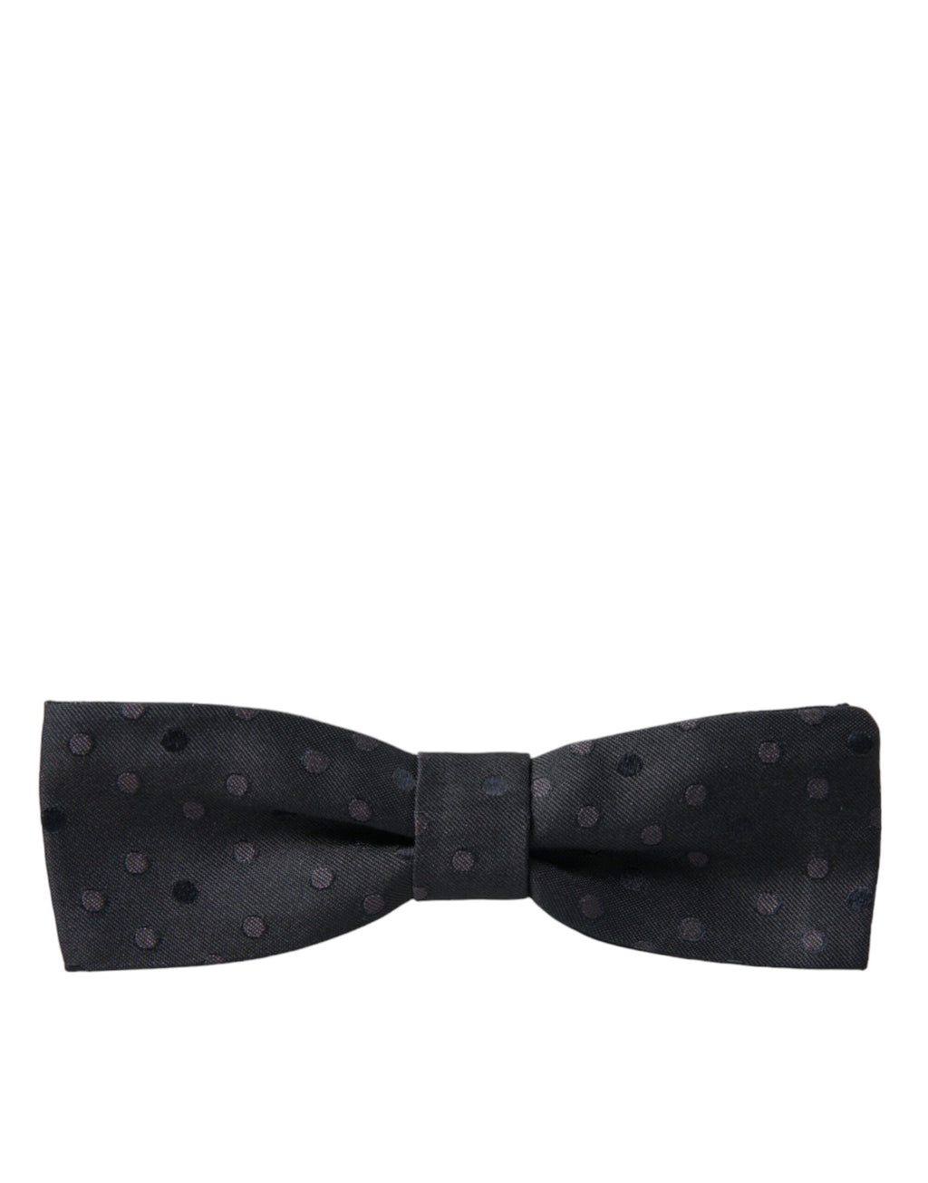 Dolce & Gabbana Gray Polka Dot Silk Adjustable Neck Men Papillon Bow Tie - Maison Luxe
