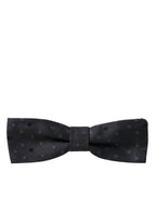 Dolce & Gabbana Gray Polka Dot Silk Adjustable Neck Men Papillon Bow Tie - Maison Luxe