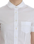 John Galliano White Cotton Shirt Top