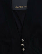 Cavalli Black cropped wool cardigan