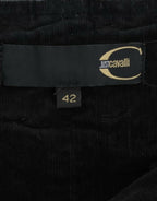 Cavalli Black Corduroy Pencil Skirt