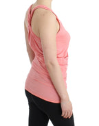 Cavalli Pink cotton tank top