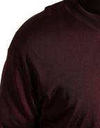 Dolce & Gabbana Maroon Viscose Turtleneck Pullover Sweater