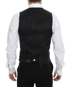 Dolce & Gabbana Blue Wool Formal Dress Vest Gilet