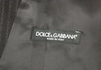 Dolce & Gabbana Black Striped Wool Single Breasted Vest