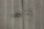 Dolce & Gabbana Gray Striped Wool Logo Vest Gilet Weste