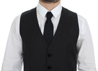 Dolce & Gabbana Gray Wool Formal Dress Vest Gilet Weste