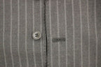 Dolce & Gabbana Gray Striped Wool Logo Vest Gilet Weste